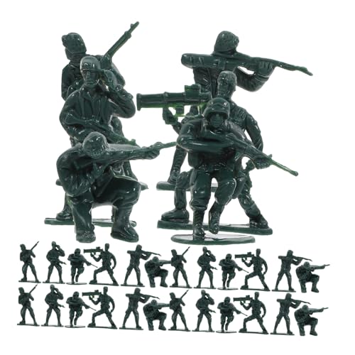 VANZACK 100 Stück Teiliges Mini Militärsoldaten aus Langlebigem Abs Detailreiche Kleine Figuren mit Unterschiedlichen Posen als Dekoration und für Sammler Garten Büro und Spiel von VANZACK
