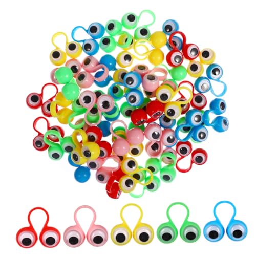 VANZACK 100Stücke Augenfingerpuppen Augapfelringe Tragbares Kinderspielzeug Lernspielzeug Für Finger Spielzeuge Für Kreative Fingeraktivitäten Und Spiele von VANZACK