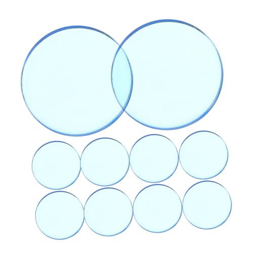 VANZACK 100Stücke Bingo Chips Halbsichtbare Zählchips für Spiele Mathe und Frühe Bildung Transparente Blaue Kunststoffmarker für Einfaches Zählen und Aufbewahrung von VANZACK
