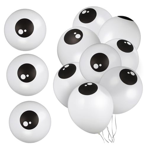 VANZACK 100Stücke Latexballons Für Halloween Partydekoration Große Dekorative Ballons Mit Lustigem Augendesign Für Kindergeburtstage von VANZACK