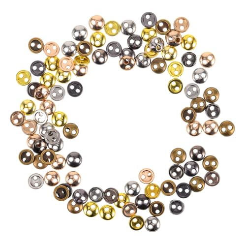 VANZACK 100Stücke Mini Knöpfe Für Puppenkleidung Puppen DIY Knöpfe Flacher Rückseite Vintage Design Farben Zubehör Für Bastelprojekte Und Puppenmode von VANZACK