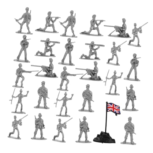 VANZACK 100Stücke Soldaten Figuren Modellbau Mikrofiguren Kleine Menschen Modelle Für Sandkasten Szenen Und Dioramen Zufällige Nationalflaggen von VANZACK