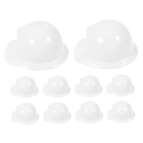 VANZACK 10Stücke Bauhelme Aus Kunststoff Weißer Mini Bauarbeiterhelm Für Puppen Und Bastelprojekte Zubehör Für DIY Und Partydekoration VANZACK 10Stücke Bauhelme Aus Kunststoff Weißer Mini Bauarbeiterhelm Für Puppen Und Bastelprojekte Zubehör Für DIY Und Partydekoration von VANZACK