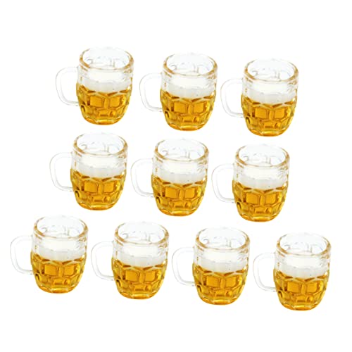VANZACK 10Stücke Bierbecher Aus Resin Dekorative Bier Tassen Für Puppenhaus Und Mikrolandschaften Foto Requisiten Für Sammler von VANZACK