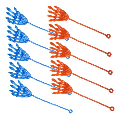 VANZACK 10Stücke Dehnbare Farbige Klebrige Hände Lustige Halloween Requisiten Stretchy Hand Kreatives Partyspielzeug Für Erwachsene von VANZACK