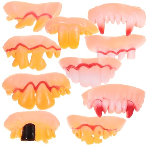 VANZACK 10Stücke Halloween Falsche Zähne Lustige Cosplay Zähne Für Halloween Party Vampir Und Zombie Zahnersatz Kostümzubehör Für Gruselige Anlässe VANZACK 10Stücke Halloween Falsche Zähne Lustige Cosplay Zähne Für Halloween Party Vampir Und Zombie Zahnersatz Kostümzubehör Für Gruselige Anlässe von VANZACK