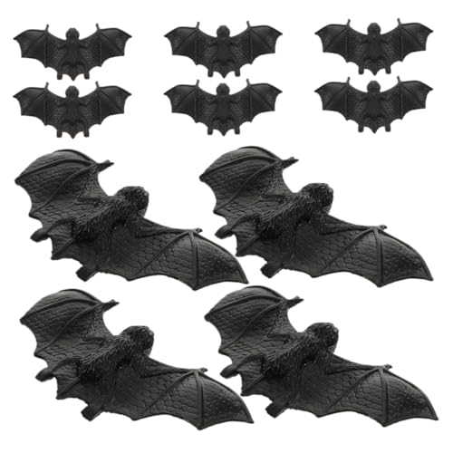VANZACK 10Stücke Halloween Fledermäuse Aus Kunststoff Mini Dekoration Für Gruselpartys Hängedekoration Für Halloween Und Aprilscherze Zubehör Für DIY Geisterhäuser von VANZACK
