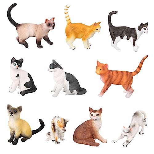 VANZACK 10Stücke Katzenfiguren Tiermodelle aus Premiummaterial Realistische Deko für Auto Büro und Zuhause Fotorequisiten und Kreative Raumverzierungen VANZACK 10Stücke Katzenfiguren Tiermodelle aus Premiummaterial Realistische Deko für Auto Büro und Zuhause Fotorequisiten und Kreative Raumverzierungen von VANZACK