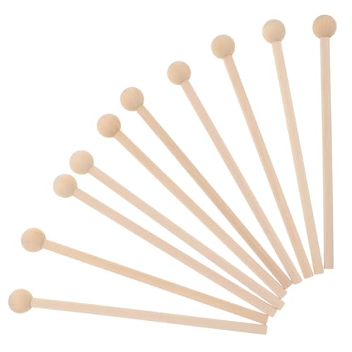 VANZACK 10Stücke Lollipop Trommelstöcke Holzschlägel für Percussion Instrumente DIY Bastelmaterial Runde Holzstäbe für Kreative Musikanwendungen für Rhythmus und Timing VANZACK 10Stücke Lollipop Trommelstöcke Holzschlägel für Percussion Instrumente DIY Bastelmaterial Runde Holzstäbe für Kreative Musikanwendungen für Rhythmus und Timing von VANZACK