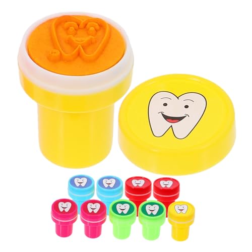 VANZACK 10Stücke Lustige Zahnstempel Für Selbstfärbende Stempel Mit Cartoon Zahnmuster Für Bastelprojekte Partys Und Belohnungen Im Klassenzimmer Kreative DIY Stempel von VANZACK