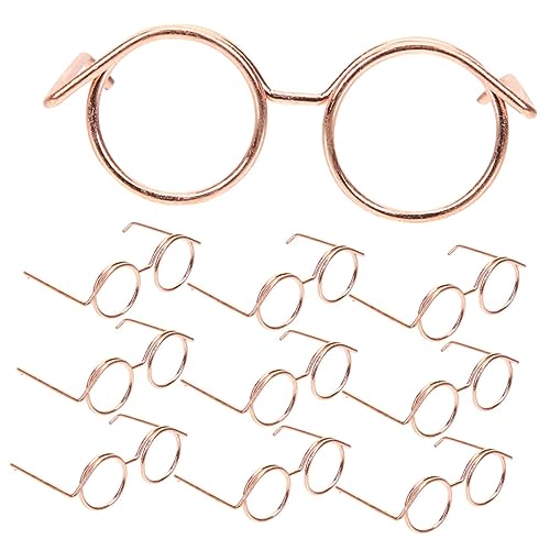 VANZACK 10Stücke Metall Puppenbrillen Entzückende Lustige Brillendekore Puppenbrille Im Roségoldenen Design Requisiten Für Puppen Und Dekoration VANZACK 10Stücke Metall Puppenbrillen Entzückende Lustige Brillendekore Puppenbrille Im Roségoldenen Design Requisiten Für Puppen Und Dekoration von VANZACK