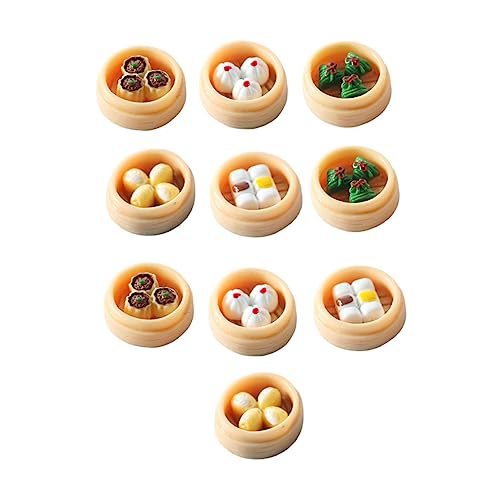 VANZACK 10Stücke Mini Lebensmittelmodell Realistische Gedämpfte Brötchen Für Puppenhaus Dekoration Harz Mini Szenenmodell Für Kreative Spielumgebungen VANZACK 10Stücke Mini Lebensmittelmodell Realistische Gedämpfte Brötchen Für Puppenhaus Dekoration Harz Mini Szenenmodell Für Kreative Spielumgebungen von VANZACK