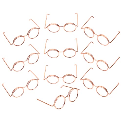 VANZACK 10Stücke Mini Puppenbrille Roségold Klassische Puppen Sonnenbrillen Ohne Gläser Puppen Accessoires Für Kreatives Und Verkleiden VANZACK 10Stücke Mini Puppenbrille Roségold Klassische Puppen Sonnenbrillen Ohne Gläser Puppen Accessoires Für Kreatives Und Verkleiden von VANZACK