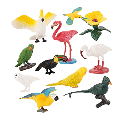 VANZACK 10Stücke Mini Vogel Modelle Realistische Vogelfiguren Aus Dekorationsspielzeug Für Pädagogisches Zubehör Für Unterricht Zufällige Farben von VANZACK