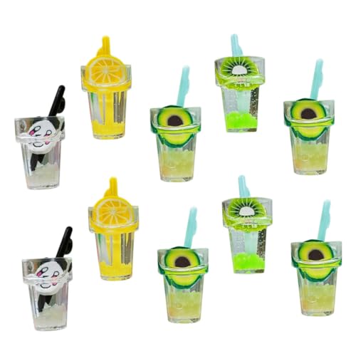 VANZACK 10Stücke Miniatur Getränke Dekoration für Puppenhaus Gemischte Farben Leicht und Bruchsicher Perfektes Zubehör für Mini Essen und Rollenspiele für DIY von VANZACK