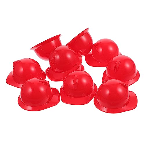 VANZACK 10Stücke Puppenhelm Bauhut Modellhelm Dekoration Für Puppen Mini Spielzeughelm Für Bastelprojekte Und Puppen Zubehör von VANZACK