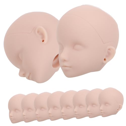 VANZACK 10Stücke Puppenköpfe Aus Kunststoff Für DIY Bastelprojekte Und Kosmetiktraining Für Puppenherstellung Und Gesichtsmalerei Mit Augenhöhle von VANZACK