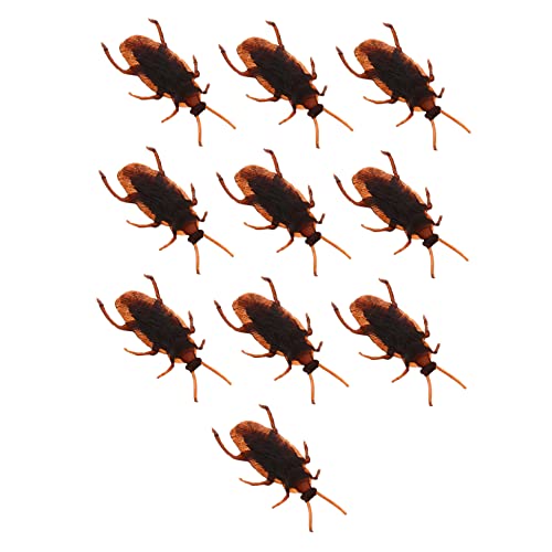 VANZACK 10Stücke Realistische Kakerlaken Streichspielzeug Lustige Party Requisiten Für Scherze Und Streiche Simulation Insektenspielzeug Für Halloween Und Feste von VANZACK