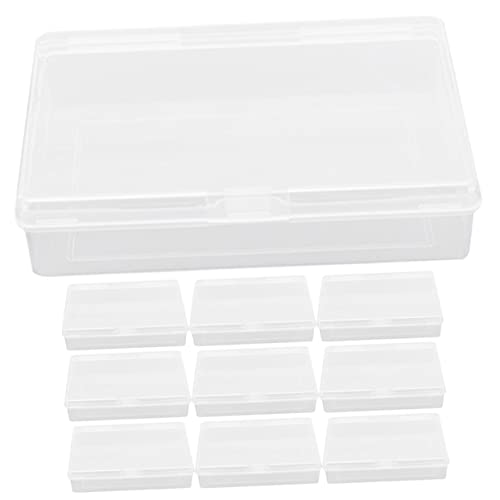 VANZACK 10Stücke Rechteckige Aufbewahrungsboxen Für Spielkarten Transparente Speicherbehälter Für Karten Für Romme Und Sammelkarten von VANZACK