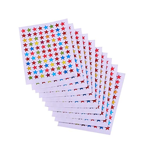VANZACK 10Stücke Stern Aufkleber Bunten Farben Belohnungssticker Für Einschulung Und Schulprojekte Klebeetiketten Für Kreative Anwendungen von VANZACK