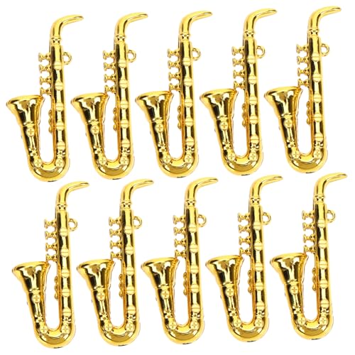 VANZACK 10Stücke Teiliges Saxophon Realistische Musikinstrumente Dekoration für Puppenhaus DIY Bastelprojekte Fotorequisiten und Kreative Miniaturwelten VANZACK 10Stücke Teiliges Saxophon Realistische Musikinstrumente Dekoration für Puppenhaus DIY Bastelprojekte Fotorequisiten und Kreative Miniaturwelten von VANZACK