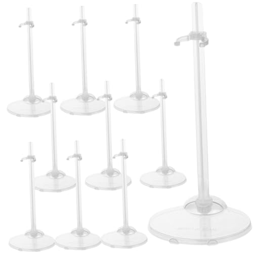 VANZACK 10Stücke Transparente Puppenständer Aus Kunststoff Puppenhalter Für Mädchenpuppen Stabiler Standfuß Für Präsentation Von Puppen Dem von VANZACK