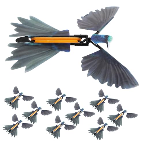 VANZACK 10Stücke Wind Up Hummingbird Fliegende Vögel Lustige Gummiband Betriebene Spielzeuge Für Festivals Und Partys Zubehör Für Bühnenauftritte Und Kreative von VANZACK