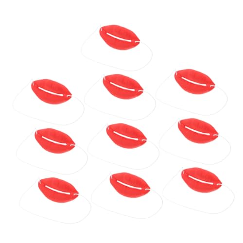 VANZACK 10pcs Lustige Halloween Lippen Wurst Mund Requisiten Rote Große Lippendekorationen Für Halloween Party Cosplay Masquerade Party Accessoires von VANZACK