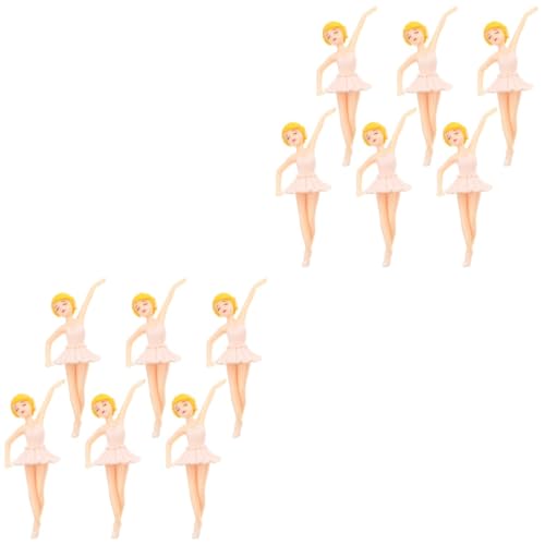 VANZACK 12 Stk Ballerina-Mädchen für Cupcakes Schlüsselanhänger für Mädchen Mädchenspielzeug Spielzeuge Tortenaufsätze aus Kunststoff Mikro-Landschaftsspielzeug Geburtstagskuchen schmücken von VANZACK