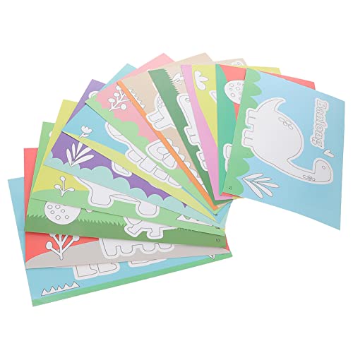VANZACK 12 Stück Dinosaurier Aufkleber Teiliges Lernspielzeug für Eva Puzzle Sticker Bastelmaterial für Kreative DIY Projekte Tierpuzzle für Kindergeburtstagsfeiern von VANZACK