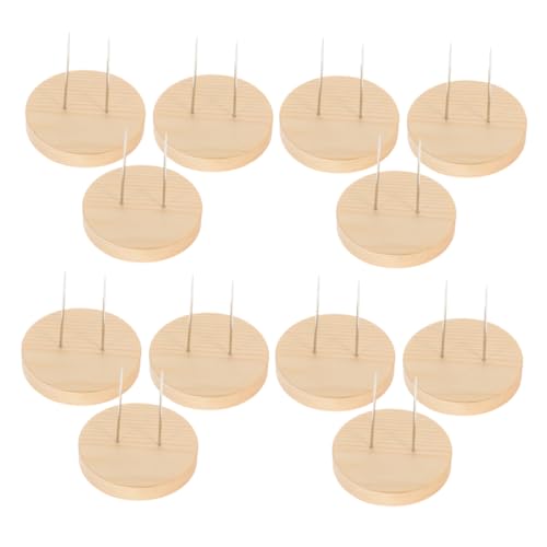 VANZACK 12 Stück Holzständer für Gehäkelte Puppen mit Doppeltem Nadeldesign Stabiler Sockel für Präsentation von Tonfiguren und Handgefertigten Sammlerstücken VANZACK 12 Stück Holzständer für Gehäkelte Puppen mit Doppeltem Nadeldesign Stabiler Sockel für Präsentation von Tonfiguren und Handgefertigten Sammlerstücken von VANZACK