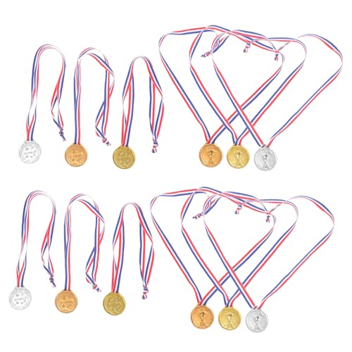 VANZACK 12 Stück Medaillen aus Kunststoff Fußball Sieger Medaillen Gold Silber für Sportwettbewerbe Partys und Kostüm Events Belohnungen für Kleine VANZACK 12 Stück Medaillen aus Kunststoff Fußball Sieger Medaillen Gold Silber für Sportwettbewerbe Partys und Kostüm Events Belohnungen für Kleine von VANZACK