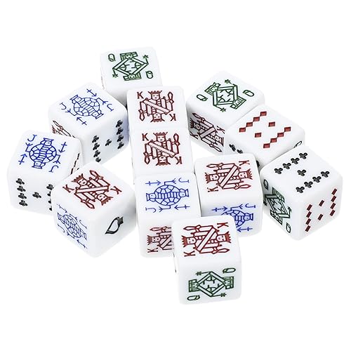 VANZACK 12 Stück Teiliges Acryl Würfel Set Weiß Verschleißfestes Poker Chips Spielzubehör Tragbar für Geburtstagsparty Spiele und Unterhaltsame Gesellschaftsrunden VANZACK 12 Stück Teiliges Acryl Würfel Set Weiß Verschleißfestes Poker Chips Spielzubehör Tragbar für Geburtstagsparty Spiele und Unterhaltsame Gesellschaftsrunden von VANZACK
