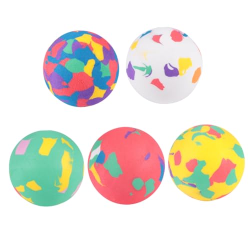 VANZACK 12 Stück Teiliges Bunte Solide Sprungbälle aus Weichem Eva Elastische Hüpfbälle für Spielerisches Lernspielzeug zur Farbenerkennung und Freizeitspaß von VANZACK