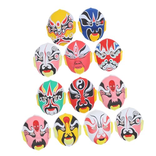 VANZACK 12 Stück Teiliges Chinesische Oper Flocking Cosplay Masken Leichte Party Halbgesichtsmasken Dekorativ und Langlebig Geeignet für Halloween Aufführungen und Kostümpartys VANZACK 12 Stück Teiliges Chinesische Oper Flocking Cosplay Masken Leichte Party Halbgesichtsmasken Dekorativ und Langlebig Geeignet für Halloween Aufführungen und Kostümpartys von VANZACK