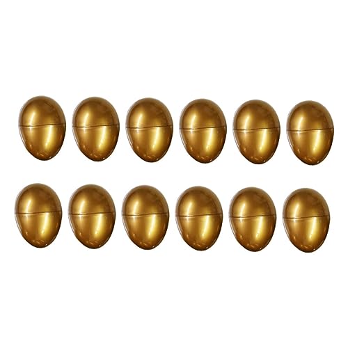 VANZACK 12 Stück Teiliges Goldene Ostereier Verpackung zum Befüllen Wiederverwendbare Überraschungs Eierschalenbox für Geschenke Dekoration und Ostereiersuche Stabile Vielseitige VANZACK 12 Stück Teiliges Goldene Ostereier Verpackung zum Befüllen Wiederverwendbare Überraschungs Eierschalenbox für Geschenke Dekoration und Ostereiersuche Stabile Vielseitige von VANZACK