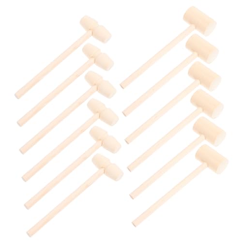 VANZACK 12 Stück Teiliges Holzspielzeug Mini Hämmer Leichte Mallets Glatte Oberfläche Langlebiger Holz Kuchenhammer Sicherer Holzklopfer für Kindergeburtstag und Spielspaß VANZACK 12 Stück Teiliges Holzspielzeug Mini Hämmer Leichte Mallets Glatte Oberfläche Langlebiger Holz Kuchenhammer Sicherer Holzklopfer für Kindergeburtstag und Spielspaß von VANZACK