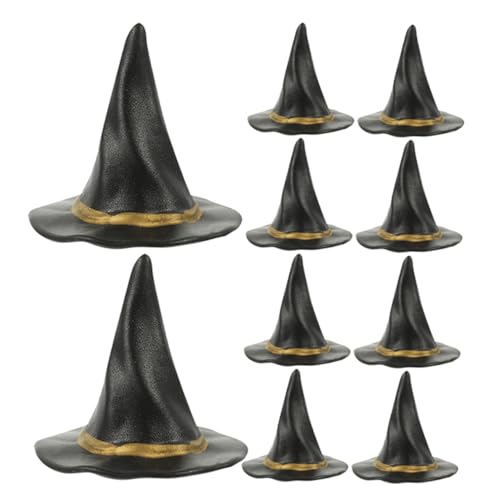 VANZACK 12 Stück Teiliges Mini Hexenhüte Schwarz Puppenhut DIY Halloween Party Dekoration Bastelzubehör für Miniaturpuppen und Festliche Atmosphäre VANZACK 12 Stück Teiliges Mini Hexenhüte Schwarz Puppenhut DIY Halloween Party Dekoration Bastelzubehör für Miniaturpuppen und Festliche Atmosphäre von VANZACK
