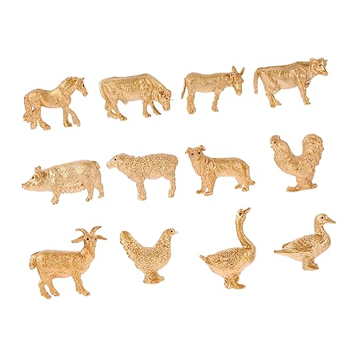 VANZACK 12 Stück Teiliges Miniatur Bauernhoftier Figuren aus Realistische Tiermodelle für Lernspiele Dekoration Partygeschenke von VANZACK