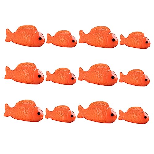 VANZACK 12 Stück Teiliges Miniatur Fisch aus Resin Realistische Kleine Deko Fische für Puppenhaus Detailreiche Mini Fischornamente zur Puppenhausdekoration Handgefertigte Mini Fische von VANZACK