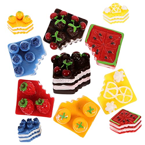 VANZACK Miniatur Harzkuchen Modelle 12 Stück Kreatives Küchenzubehör Für Puppenhäuser Selbstgemacht Miniatur Desserts Handgefertigte Lebensmittel Requisiten Realistische Kleine von VANZACK