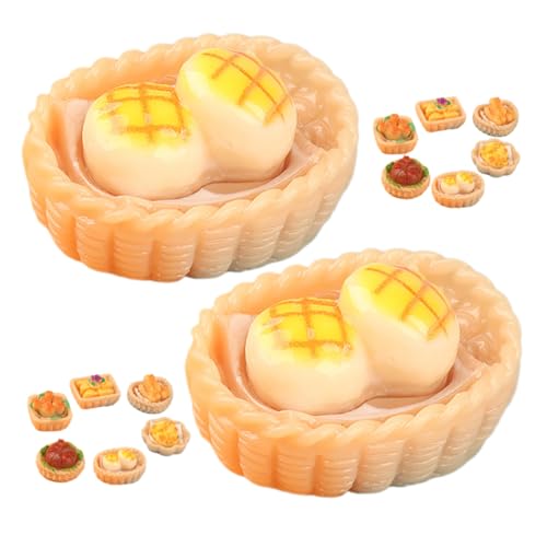 VANZACK 12 Stück Teiliges Miniatur Snack aus Resin Vielfältige Chinesische Lebensmittelmodelle für Puppenhaus Dekoration und Fotografie von VANZACK