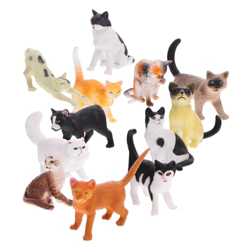 VANZACK 12 Stück Teiliges Set Realistische Katzenfiguren Kleine Detaillierte Katzenornamente Lebensechte Miniaturkatzen Deko für Zuhause Büro Sammler VANZACK 12 Stück Teiliges Set Realistische Katzenfiguren Kleine Detaillierte Katzenornamente Lebensechte Miniaturkatzen Deko für Zuhause Büro Sammler von VANZACK