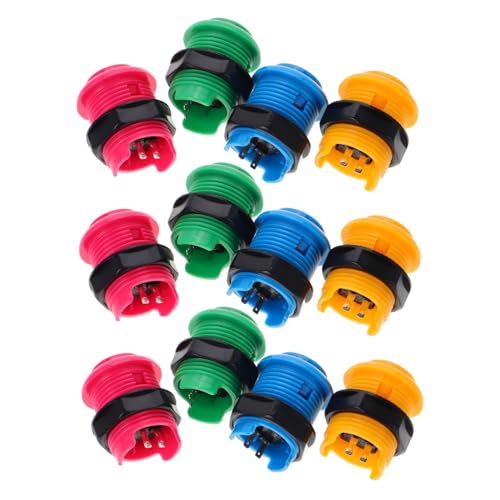 VANZACK 12 Stück Teiliges Spiel Push Button Switch Farbige Momentary Tasten mit Direktem Plug in Robust und Kompatibel für Verschiedene Spielgeräte Einfache Installation Langlebig und VANZACK 12 Stück Teiliges Spiel Push Button Switch Farbige Momentary Tasten mit Direktem Plug in Robust und Kompatibel für Verschiedene Spielgeräte Einfache Installation Langlebig und von VANZACK