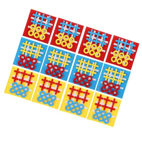 VANZACK 12 Stück Teiliges Ticktacktoe Brettspiel aus Filz Leichtes Mini mit Weicher Oberfläche Buntes Tragbares Gesellschaftsspiel für Party Mitgebsel und Lernspielzeug VANZACK 12 Stück Teiliges Ticktacktoe Brettspiel aus Filz Leichtes Mini mit Weicher Oberfläche Buntes Tragbares Gesellschaftsspiel für Party Mitgebsel und Lernspielzeug von VANZACK