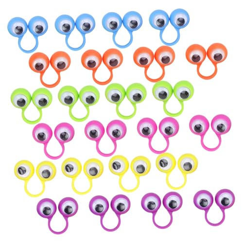 VANZACK 120 Stück Aktivitätsringe Spielzeuge Augapfelringe Augapfel Fingerpuppen Augenringe Fingerpuppen Augen Auf Ringen Augäpfel Fingeraugenpuppen Kunststoff Zufällige Farbe von VANZACK