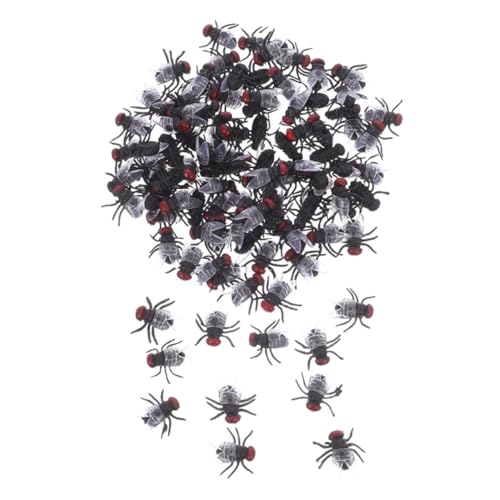 VANZACK 120 Stück Streich Realistische Narrenfamilie Plastik Insektenspielzeug Und Halloween Treffen Simulierte Mini Streiche Kleine Tagesfliegen Gefälschte Karnevalskäfer Fliegen von VANZACK