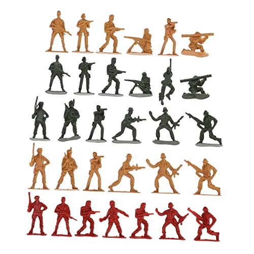 VANZACK 120Stücke Kunststoffsoldaten Imitation Soldaten Figuren Für Militärspielzeug Desktop Dekoration Zufällige Farben Und Ergänzung Für Sandkasten von VANZACK