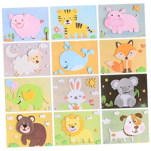 VANZACK 12Blätter Eva Tierpuzzle Aufkleber Für DIY Handwerkset Für Kleinkinder Jahre Fördert Kognitive Fähigkeiten Und Feinmotorik Partyspielzeug Für Jungen VANZACK 12Blätter Eva Tierpuzzle Aufkleber Für DIY Handwerkset Für Kleinkinder Jahre Fördert Kognitive Fähigkeiten Und Feinmotorik Partyspielzeug Für Jungen von VANZACK