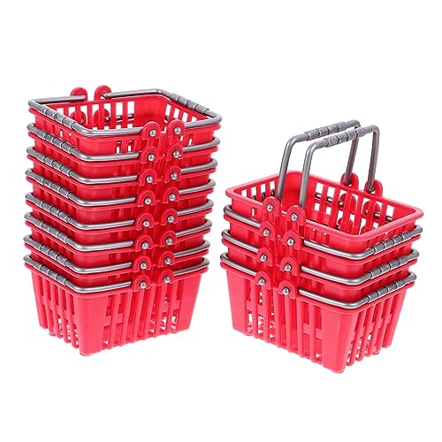VANZACK 12Stücke Einkaufswagen Für Einkaufs Körbe Für Rollenspiele Zubehör Für Kaufläden Und Pretend Play Szenarien von VANZACK